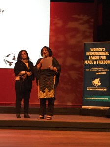 Amal Basha from Yeman and Sameena Nazir from Pakistan, calling for action to end conflict in Yemen  